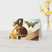 Wonder Woman bei Sunset Karte (Gelbe Blume)