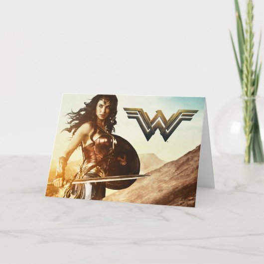 Wonder Woman bei Sunset Karte (Vorderseite)