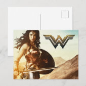 Wonder Woman bei Sunset Postkarte (Vorne/Hinten)