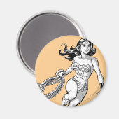 Wonder Woman Black & White Lasso Magnet (Vorderseite/Rückseite)