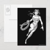 Wonder Woman Black & White Lasso Postkarte (Vorne/Hinten)