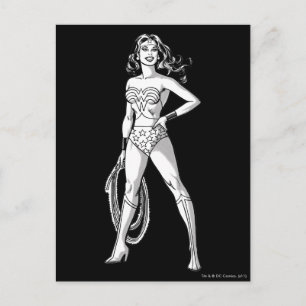 Wonder Woman Black & White Pose Postkarte