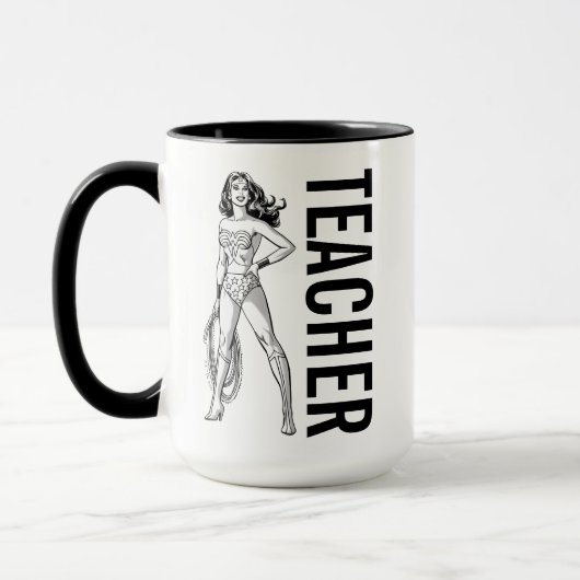 Wonder Woman Black & White Pose Tasse (Links)