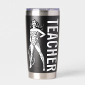 Wonder Woman Black & White Pose Thermobecher (Vorderseite)