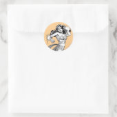 Wonder Woman Black & White Verteidiger Runder Aufkleber (Tasche)