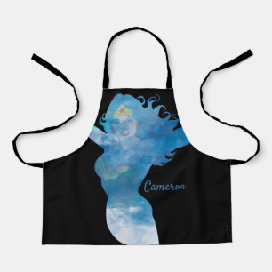 Wonder Woman Blaue Himmel Silhouette Schürze