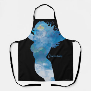 Wonder Woman Blaue Himmel Silhouette Schürze