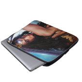 Wonder Woman blockiert mit Schwert Laptopschutzhülle (Vorne Knopf)