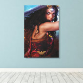 Wonder Woman blockiert mit Schwert Leinwanddruck (Insitu (Holzboden))
