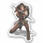 Wonder Woman Blockierung mit Armbändern Aufkleber (Vorderseite)