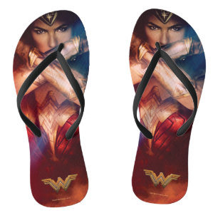 Wonder Woman Blockierung mit Armbändern Badesandalen