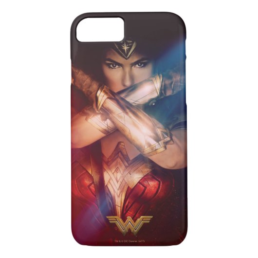 Wonder Woman Blockierung mit Armbändern Case-Mate iPhone Hülle (Rückseite)