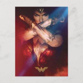 Wonder Woman Blockierung mit Armbändern Postkarte