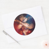 Wonder Woman Blockierung mit Armbändern Runder Aufkleber (Umschlag)