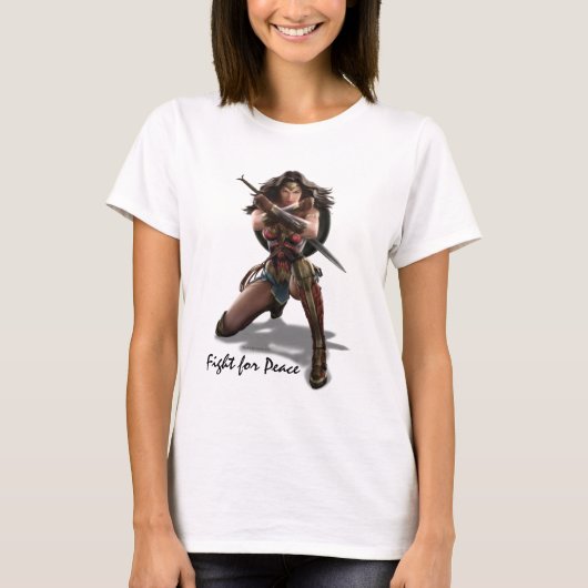 Wonder Woman Blockierung mit Armbändern T-Shirt (Vorderseite)