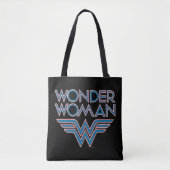 Wonder Woman Blue and Red Retro Logo Tasche (Vorderseite)