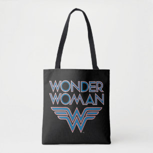Wonder Woman Blue and Red Retro Logo Tasche