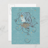 Wonder Woman Blue Background Postkarte (Vorne/Hinten)