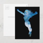 Wonder Woman Blue Sky Silhouette Postkarte (Vorne/Hinten)
