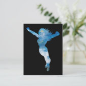 Wonder Woman Blue Sky Silhouette Postkarte (Stehend Vorderseite)