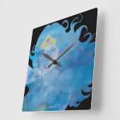 Wonder Woman Blue Sky Silhouette Quadratische Wanduhr (Winkel)