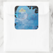 Wonder Woman Blue Sky Silhouette Quadratischer Aufkleber (Tasche)