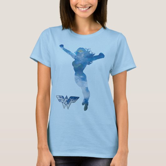 Wonder Woman Blue Sky Silhouette T-Shirt (Vorderseite)
