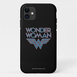 Wonder Woman Blue und Red Retro Logo Case-Mate iPhone Hülle