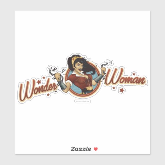 Wonder Woman Bombshell Name Graphic Aufkleber (Blatt)