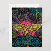 Wonder Woman Brick Wall Collage Postkarte (Vorne/Hinten)