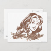 Wonder Woman Brown Postkarte (Vorne/Hinten)