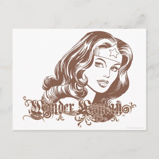 Wonder Woman Brown Postkarte (Vorderseite)