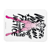 Wonder Woman Brush Typografy Art Magnet (Horizontal)