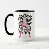 Wonder Woman Brush Typografy Art Tasse (Links)