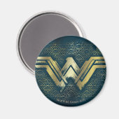 Wonder Woman Brushed Gold Symbol Magnet (Vorderseite/Rückseite)
