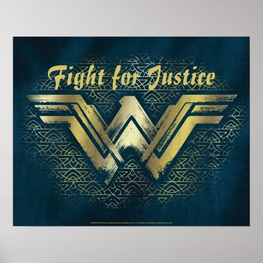 Wonder Woman Brushed Gold Symbol Poster (Vorne)