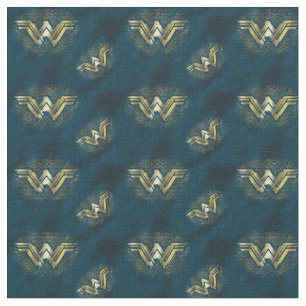 Wonder Woman Brushed Gold Symbol Stoff