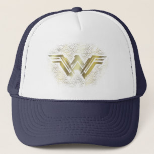 Wonder Woman Brushed Gold Symbol Truckerkappe