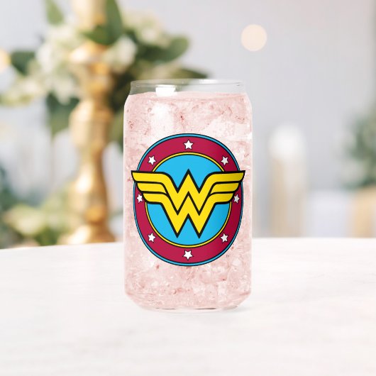 Wonder Woman | Circle & Stars Logo Dosenglas (Insitu (Hochzeit))