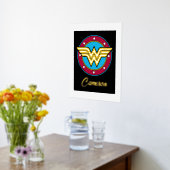 Wonder Woman | Circle & Stars Logo Foliendrucke (Ablage(Küche))