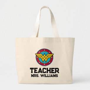 Wonder Woman Circle & Stars Logo Jumbo Stoffbeutel