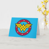 Wonder Woman| Circle & Stars Logo Karte (Gelbe Blume)