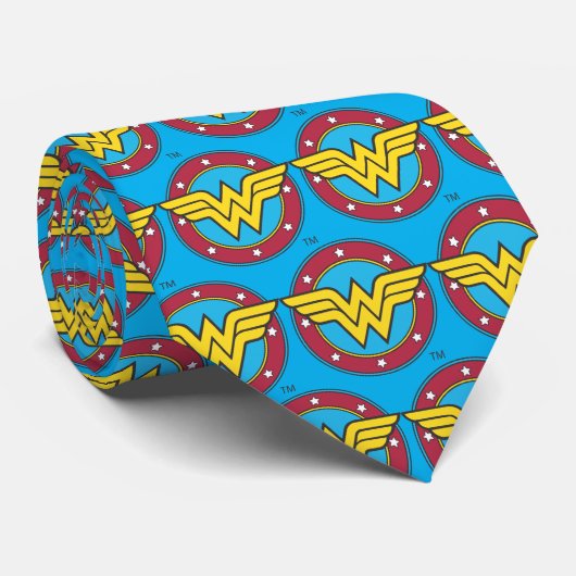 Wonder Woman | Circle & Stars Logo Krawatte (Gerollt)