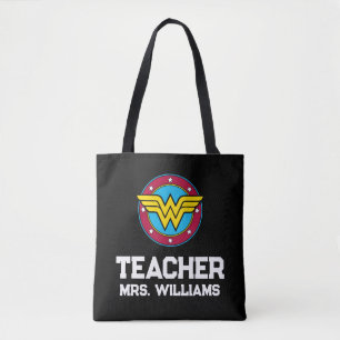 Wonder Woman   Circle & Stars Logo-Lehrer Tasche