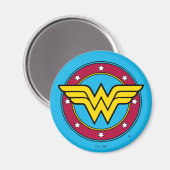 Wonder Woman | Circle & Stars Logo Magnet (Vorderseite/Rückseite)