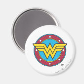 Wonder Woman | Circle & Stars Logo Magnet (Vorderseite/Rückseite)
