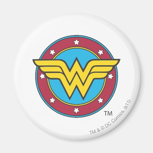 Wonder Woman | Circle & Stars Logo Magnet (Vorne)