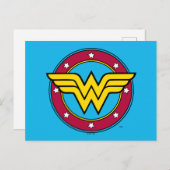 Wonder Woman | Circle & Stars Logo Postkarte (Vorne/Hinten)