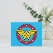 Wonder Woman | Circle & Stars Logo Postkarte (Stehend Vorderseite)