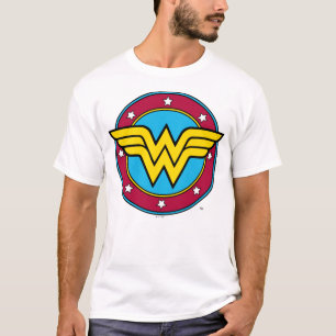 Wonder Woman Circle & Stars Logo T-Shirt